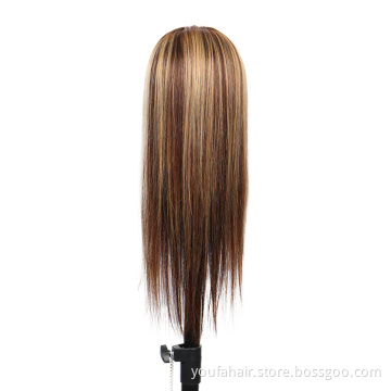4 27 Ombre Highlihght Colorful Remy Cuticle Aligned Lace Front Human Hair  4 27 Wigs  Brown Color Wholesale Multi Color Wig